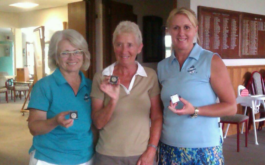 Wingham golfers and medal winners Di Morley, Jacki Robson and Jo Stinson 