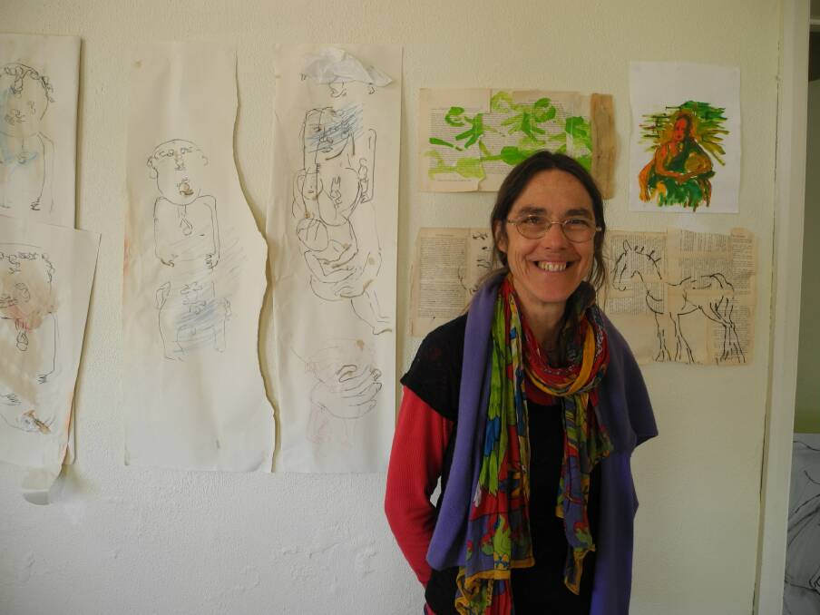Artist Janice Stewart put her art on display in Wingham to get people talking about mental illness.