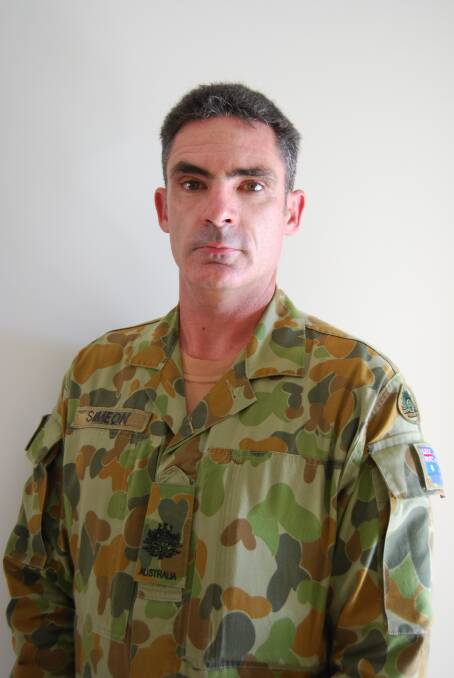 WO Peter Simeon is now Regimental Sergeant Major of the 25th/49th batalion, Royal Queensland Regiment.