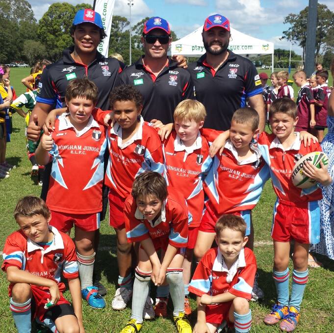 Wingham Public School students at the Taree rugby league gala day