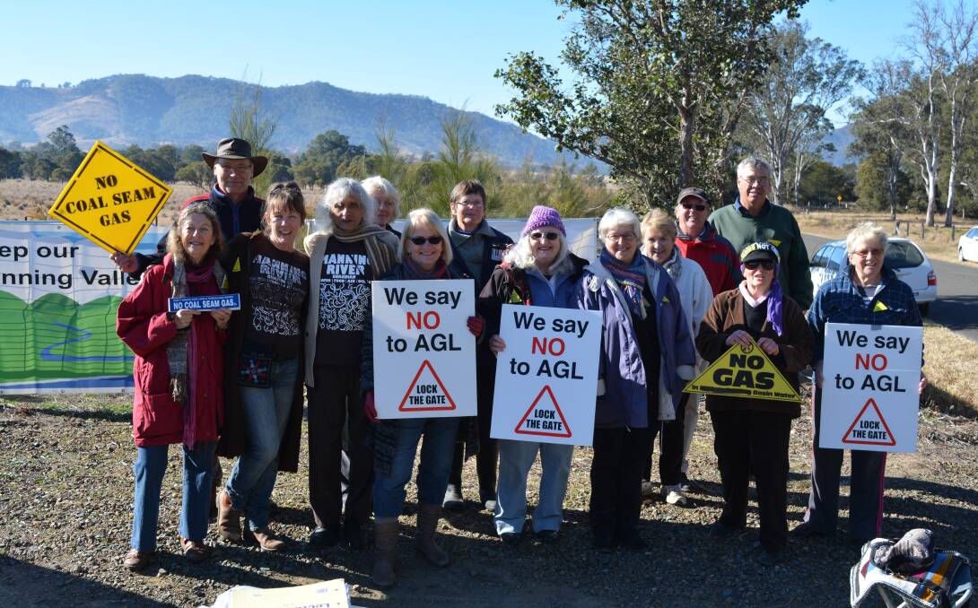 Members of Manning Clean Water Action Group, Groundswell Gloucester and local residents protesting