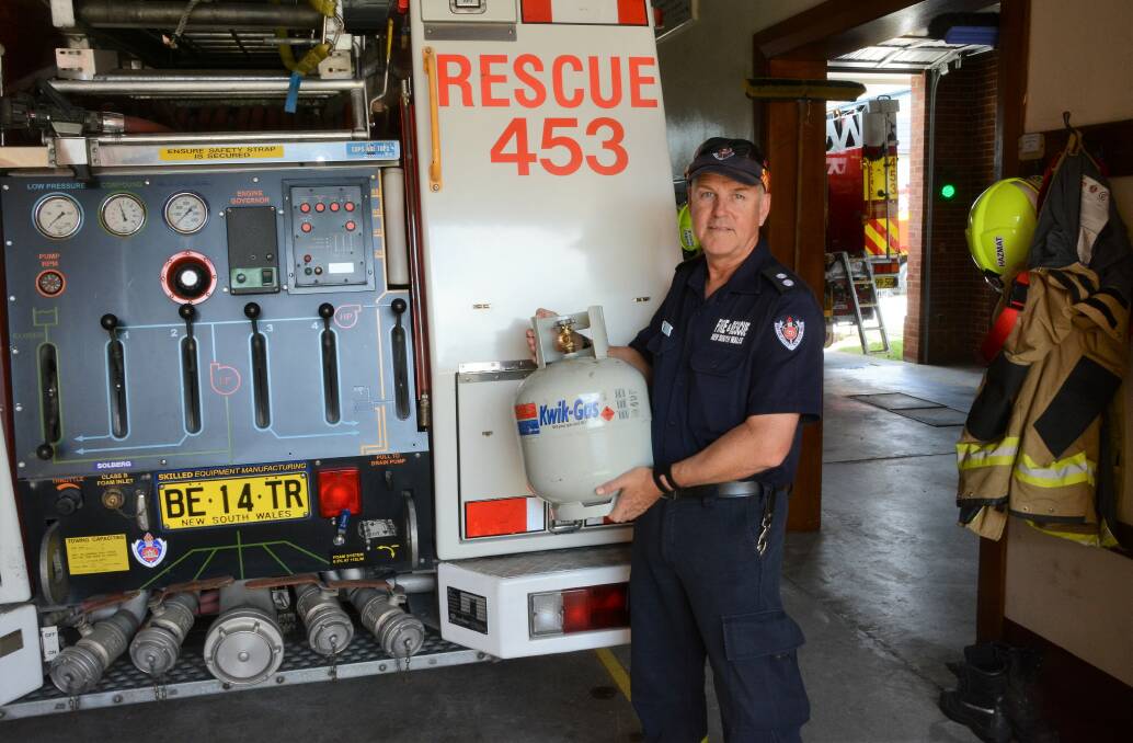 Taree Fire Station Commander Peter Willard said LPG gas cylinders need to be stored in well ventilated areas.