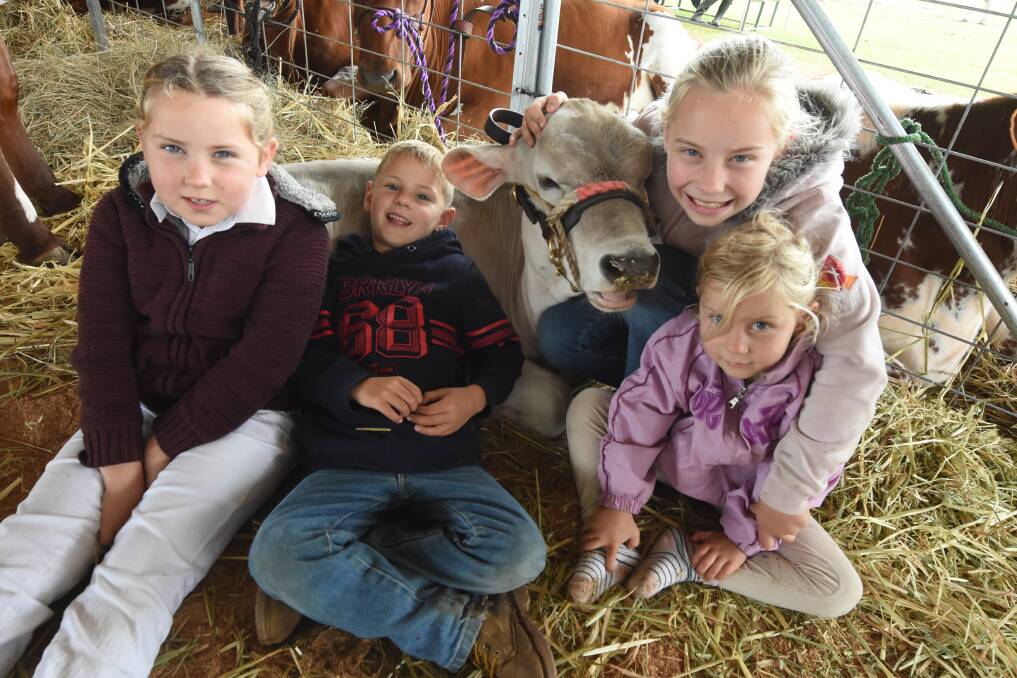 Come along: Rylee, Jack, Alexis and Layla Yarrington pictured at the 2018 Taree Show. This year's event starts today and runs through to Sunday.