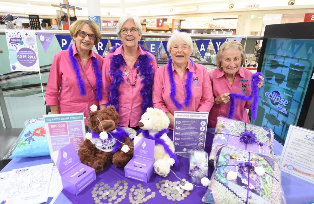 Taree Quota Club members at their stall set up in Taree Central on Tuesday, March 26. Photo: Scott Calvin.