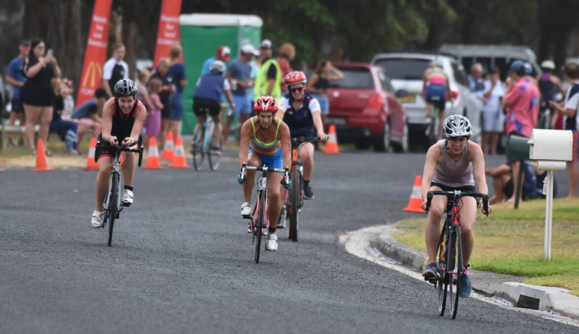 On your bike: Forster Triathlon Club will host the Girls Only Tri on Sunday. The course involves a 300 metre swim, 12 kilometre cycle and three kilometre run.