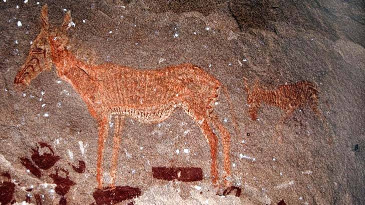 Cave art in Namibia.