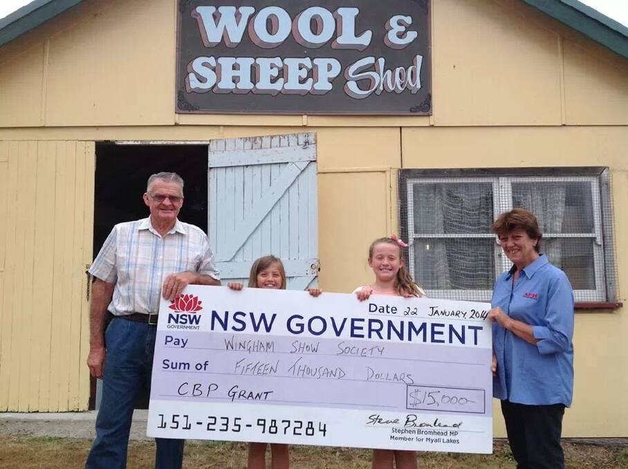 James McCarthy, left, president of Wingham Show Society, and secretary Raelene Marshall were delighted to receive official notice of a $15,000 grant for the showground.