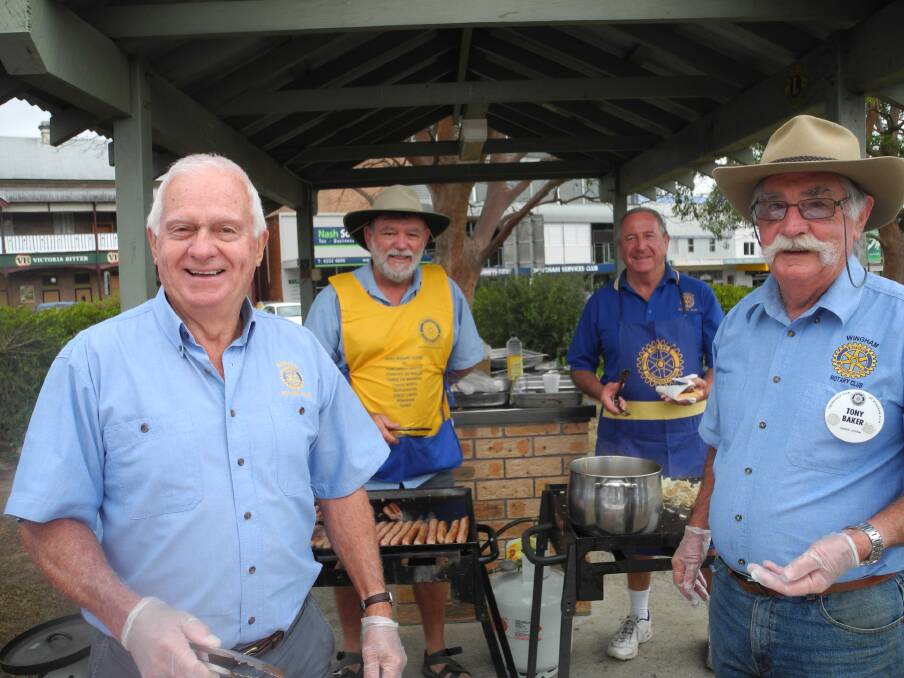 The Rotarians cooked up a storm on the barbecue