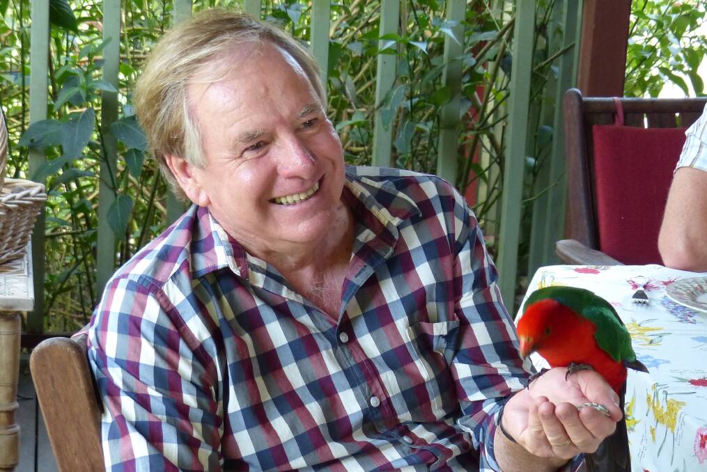 Graham Ross meets Henry the friendly King Parrot