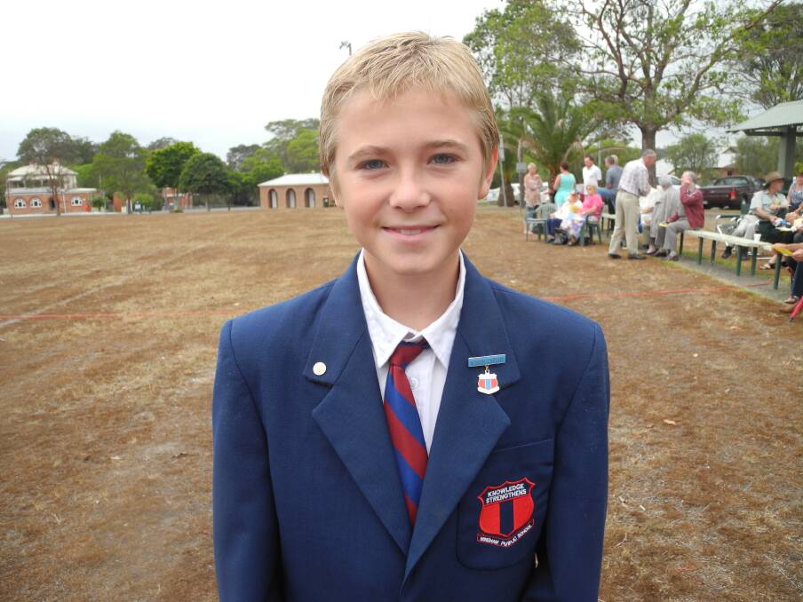 Captain of Wingham Public School 2013 Nash McPherson gave a heart warming speach